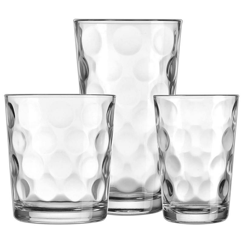 グラスガラスコップ12個セット食洗機対応ハイボールウィスキーロックDrinkingGlasses,12PieceGlassCupsSet.Includes4HighballGlasses(17oz.)4RocksGlasses(13oz.)4JuiceGlasses(7oz.)ByHomeEssentials&Beyond.