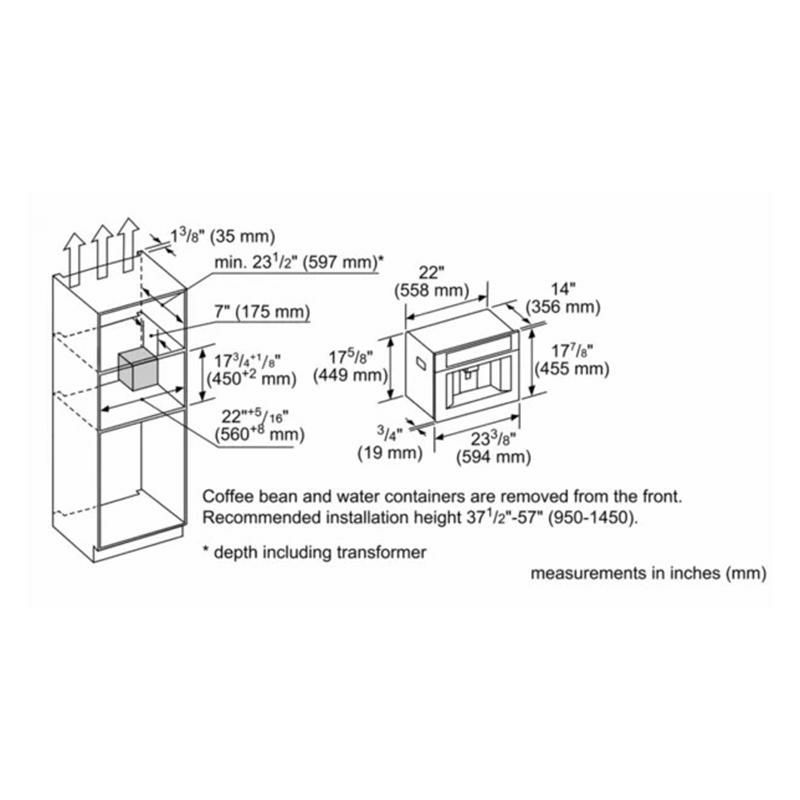 ビルトインコーヒーマシンコーヒーメーカーステンレスBuilt-inCoffeeMachineStainlesssteelTCM24TS家電