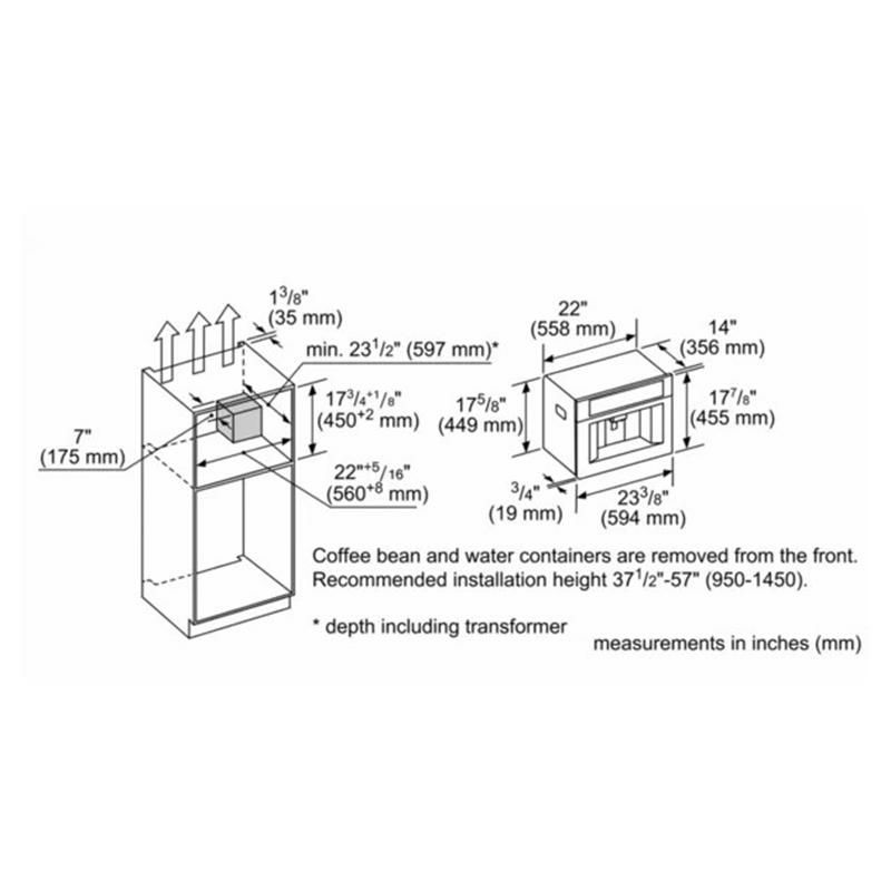 ビルトインコーヒーマシンコーヒーメーカーステンレスBuilt-inCoffeeMachineStainlesssteelTCM24TS家電