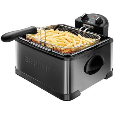 シェフマンフライヤー4.5L大容量ChefmanDeepFryerwithBasketStrainer,4.5LiterXLJumboSizeAdjustableTemperature&Timer,RemovableOilContainer