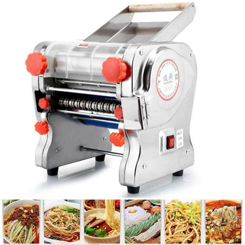 電動パスタメーカー ステンレス 2mm/6mm カッター付き ELEOPTION 110V Stainless Steel Electric  Noodle Making Pasta Maker, Commercial Dough Roller Noodle Cutting Machine  (Noodle Width 24CM, Knife Length 24CM, Cutter 2mm/6mm) 家電 アルファエスパス