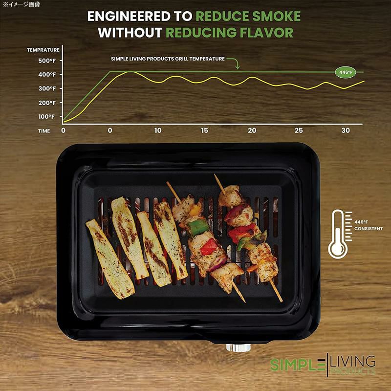 スモークレスグリルセラミック煙少ないSmokelessGrillIndoorElectricwithInfraredTechnology|NonStickCeramic8x14"MiniGrillingSurface|Consistent446°FTemperature|BBQCharGrilledResultswithVirtuallyZEROSMOKE家電