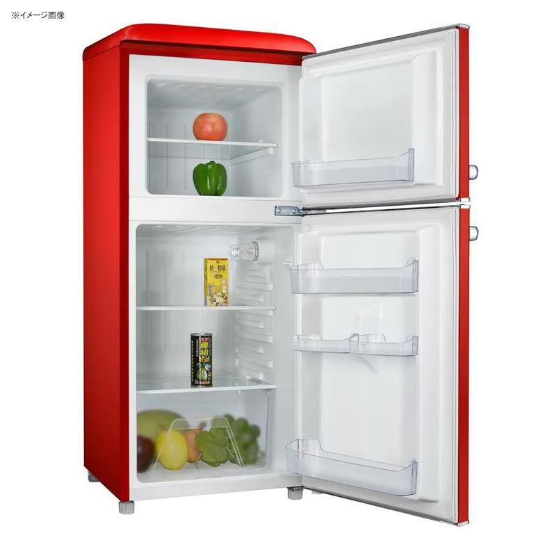 冷蔵庫冷凍庫113L2ドアレトロ4.0cu.ft.RetroMiniRefrigeratorwithDualDoorTrueFreezerinRedbyGalanz家電