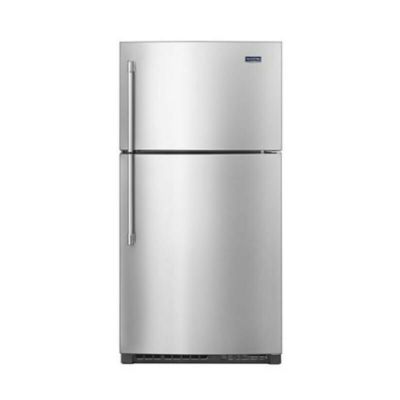 冷蔵庫 冷凍庫 2ドア 幅84cm ステンレス 595L MAYTAG 33-INCH WIDE TOP FREEZER REFRIGERATOR WITH EVENAIR COOLING TOWER- 21 CU. FT. 家電 【代引不可】