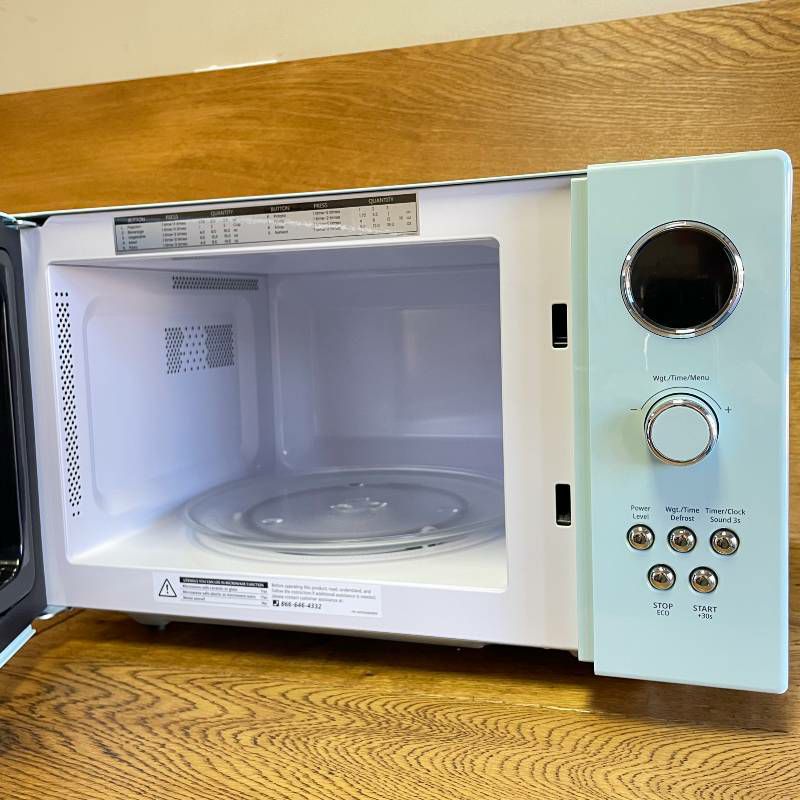 電子レンジオートメニュー9種レトロCOMFEE'CM-M091AGNRetroMicrowavewithMulti-stageCooking,9PresetMenusandKitchenTimer,MuteFunction,ECOMode,LEDdigitaldisplay,0.9cu.ft,900W家電