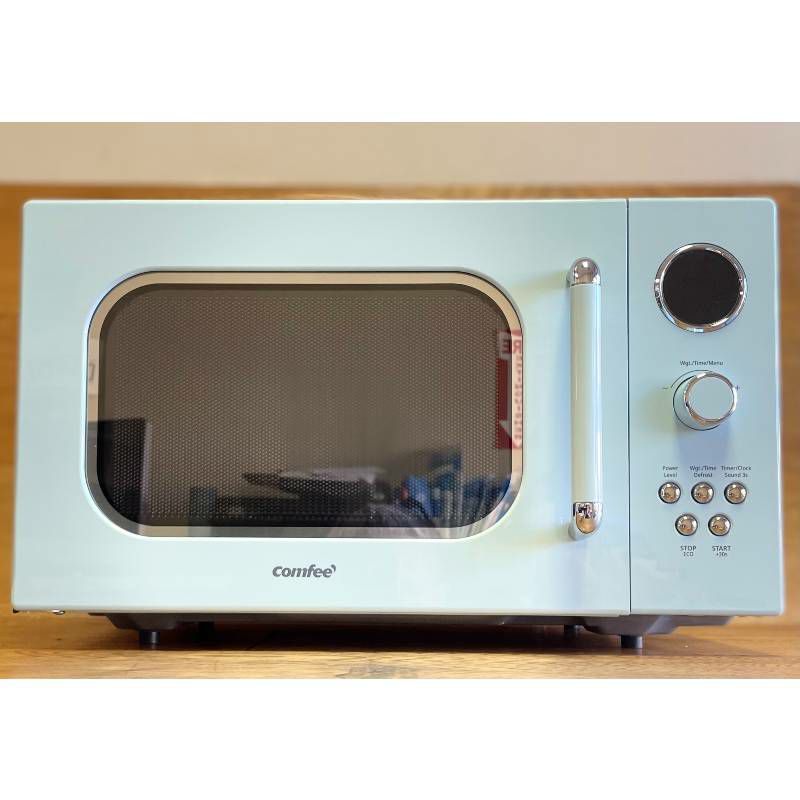 電子レンジオートメニュー9種レトロCOMFEE'CM-M091AGNRetroMicrowavewithMulti-stageCooking,9PresetMenusandKitchenTimer,MuteFunction,ECOMode,LEDdigitaldisplay,0.9cu.ft,900W家電