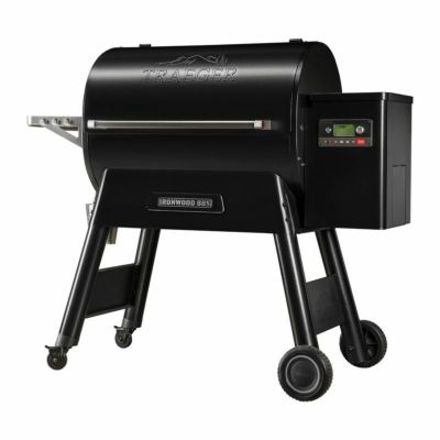 ペレットグリル 燻製機 デジタル スモーカー 肉用プローブ キャスター付 TRAEGER IRONWOOD SERIES 885 PELLET GRILL 家電【代引不可】