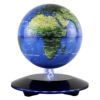 地球儀浮遊直径14cmLEDライト付きフローティンググローブMagneticGlobeLevitationFloatingRotatingWirelessTransmissionTouchControl6-inchBlueGlobeLEDAdjustment