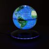 地球儀浮遊直径14cmLEDライト付きフローティンググローブMagneticGlobeLevitationFloatingRotatingWirelessTransmissionTouchControl6-inchBlueGlobeLEDAdjustment