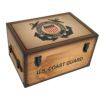 木箱アメリカ製コーストガード沿岸警備隊フットロッカーボックスRelicWoodCoastGuardKeepsakeFootlocker