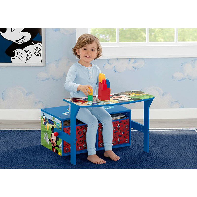 子供用机チェアーベンチ収納付きディズニー椅子幼児一台二役DeltaChildrenKidsConvertibleActivityBench