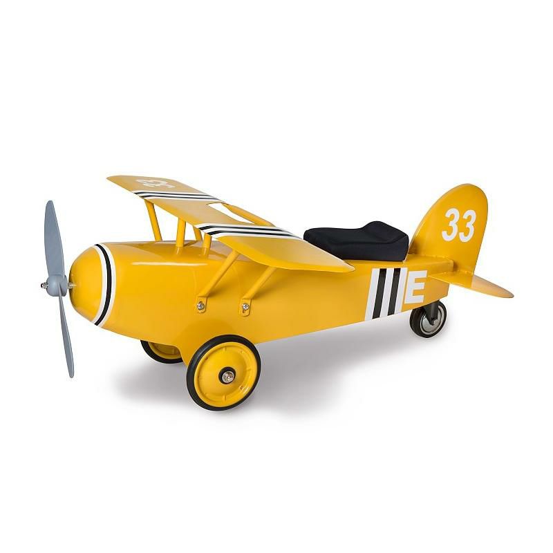 乗用玩具子供用乗り物飛行機プレーンイエロー黄potterybarnkidsYellowAirplaneRideOn