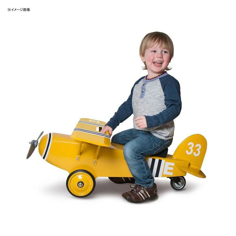 乗用玩具子供用乗り物飛行機プレーンイエロー黄potterybarnkidsYellowAirplaneRideOn