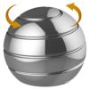 ストレスボール回る回転金属製子供大人スピナーKineticSpinningDeskToyBall,MetalStressBallforAdultsAnxiety,ADHDOpticalIllusionFidgetSpinnerToysforAdultsKids