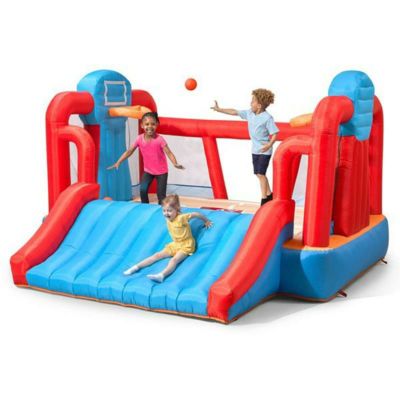 ふわふわエアー遊具バスケットゴール滑り台Step2MAXSportsFullCourtBasketball‘nSlideInflatableBouncer