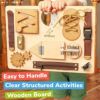 モンテッソーリビジーボード木製幼児教育学習おもちゃMontessoriBusyBoardforToddlers-WoodenSensoryToys