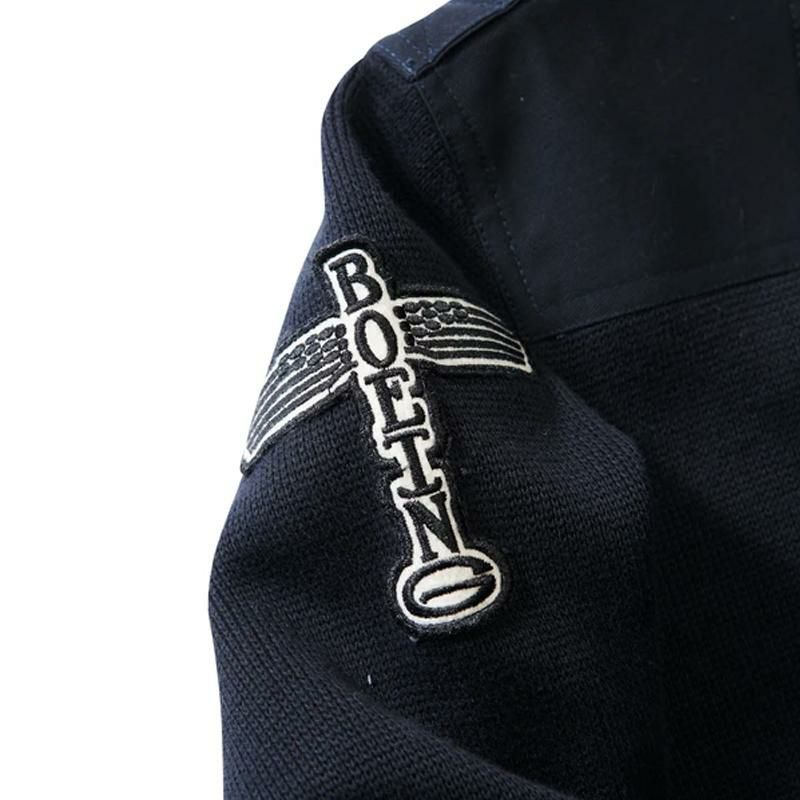 ボーイングカーディガンブラック黒RedCanoeBoeingFlightCardigan