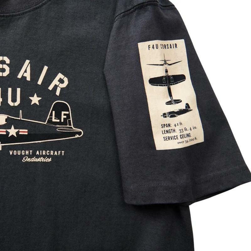 コルセアF4UTシャツ戦闘機グレーRedCanoeCorsairT-Shirt