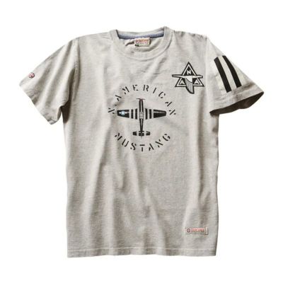 P-51 マスタング Tシャツ ノースアメリカン 戦闘機 グレー アメリカ製 Red Canoe North American Mustang T-Shirt