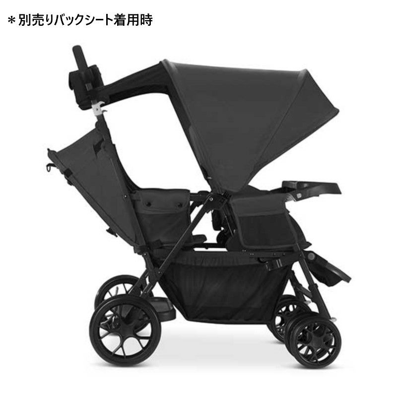 ベビーカージュービーカーブスウルトラライトダブルタンデムJoovyCabooseUltralightSitAndStandTandemDoubleStroller