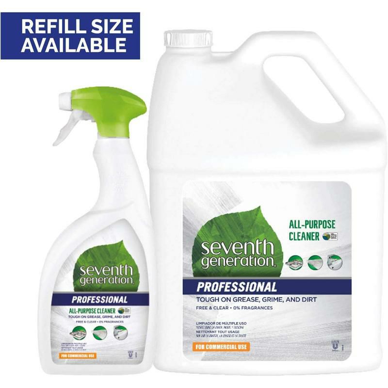 万能クリーナーフリー＆クリア3.8L2本セット植物ベースセブンスジェネレーションSeventhGenerationProfessionalAll-PurposeCleanerRefillFree&ClearUnscented128flozpackof2