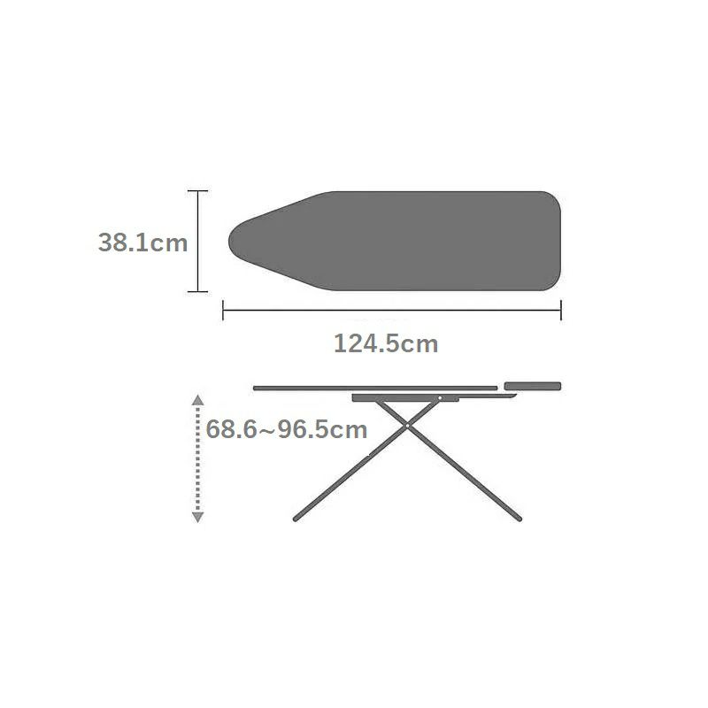 アイロン台124×38cm高さ調節可ブラバンシアBrabantiaIroningBoardwithIceWaterCoverinWhite