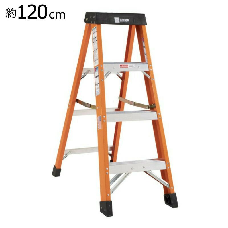 ステップラダー60cm踏み台136kgまでファイバーグラスBauer2′Fiberglass304SeriesStepladder?Type1A300lb.Rated