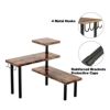 コーナーシェルフ3段ウッド木製棚ディスプレイオーガナイザーHomode[NewlyUpgraded]CornerShelf,3TierKitchenCounterOrganizer,StorageRackShelvesforBathroom,LivingRoom,WoodandMetalAccent,RusticBrown