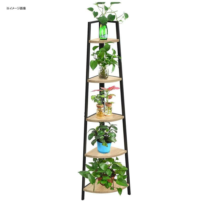 コーナーシェルフ木製ラック5段棚ディスプレイSpringSun5-TierCornerLadderWoodShelf,DisplayRackMultipurposeBookshelfandPlantStandforLivingRoomandOffice