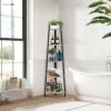 コーナーシェルフ木製ラック5段棚ディスプレイSpringSun5-TierCornerLadderWoodShelf,DisplayRackMultipurposeBookshelfandPlantStandforLivingRoomandOffice
