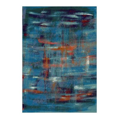 ラグ アメリカ製 Endura Stran ナイロン コースタルキャンバス アクア Cobalt Creek Rugs Coastal Canvas - Aqua