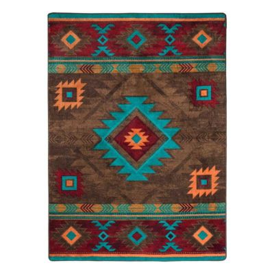 ラグアメリカ製EnduraStranナイロンウイスキーリバーターコイズCobaltCreekRugsWhiskeyRiver-Turquoise