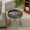 ワイン樽デザインテーブル直径61cmアメリカ製WineEnthusiastWineBarrelHeadEndTable(EbonyStain)