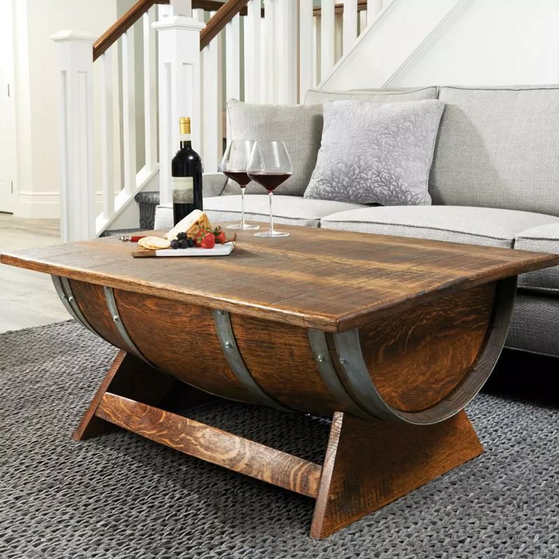 ワイン樽 デザイン テーブル 収納付 リフトトップ Wine Enthusiast