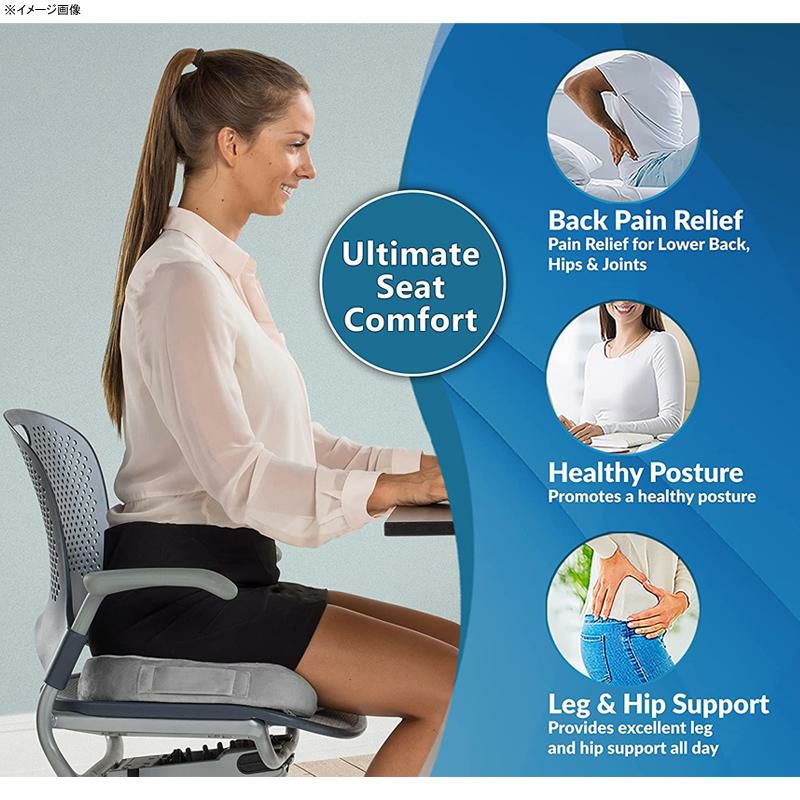 ジェルシートクッションオフィス車ComfiLifeGelEnhancedSeatCushion-Non-SlipOrthopedicGel&MemoryFoamCoccyxCushionforTailbonePain-OfficeChairCarSeatCushion-Sciatica&BackPainRelief