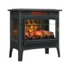 暖炉型 ヒーター 3D 赤外線 電気 ストーブ リモコン付 Duraflame 3D Infrared Electric Fireplace  Stove with Remote Control - Portable Indoor Space Heater - DFI-5010 (Black)  家電 | アルファエスパス