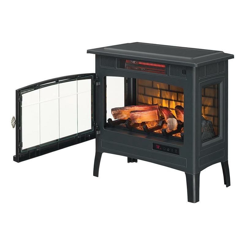 暖炉型ヒーター3D赤外線電気ストーブリモコン付Duraflame3DInfraredElectricFireplaceStovewithRemoteControl-PortableIndoorSpaceHeater-DFI-5010(Black)家電