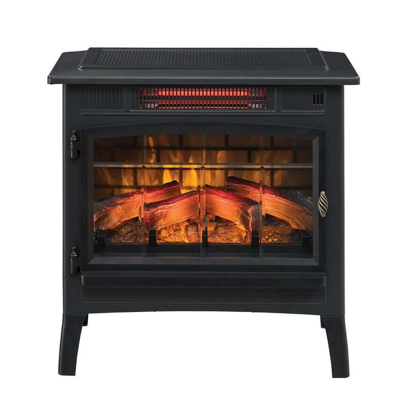 暖炉型ヒーター3D赤外線電気ストーブリモコン付Duraflame3DInfraredElectricFireplaceStovewithRemoteControl-PortableIndoorSpaceHeater-DFI-5010(Black)家電