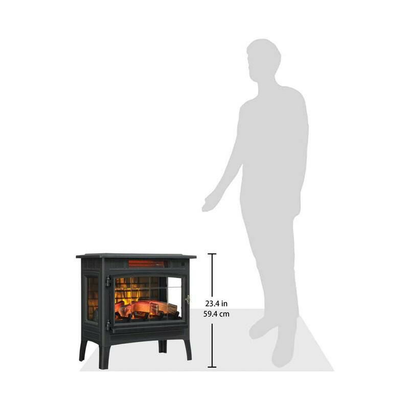 暖炉型ヒーター3D赤外線電気ストーブリモコン付Duraflame3DInfraredElectricFireplaceStovewithRemoteControl-PortableIndoorSpaceHeater-DFI-5010(Black)家電