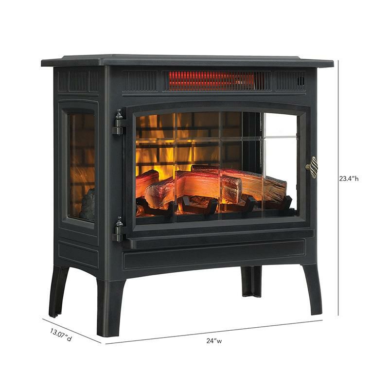 暖炉型ヒーター3D赤外線電気ストーブリモコン付Duraflame3DInfraredElectricFireplaceStovewithRemoteControl-PortableIndoorSpaceHeater-DFI-5010(Black)家電