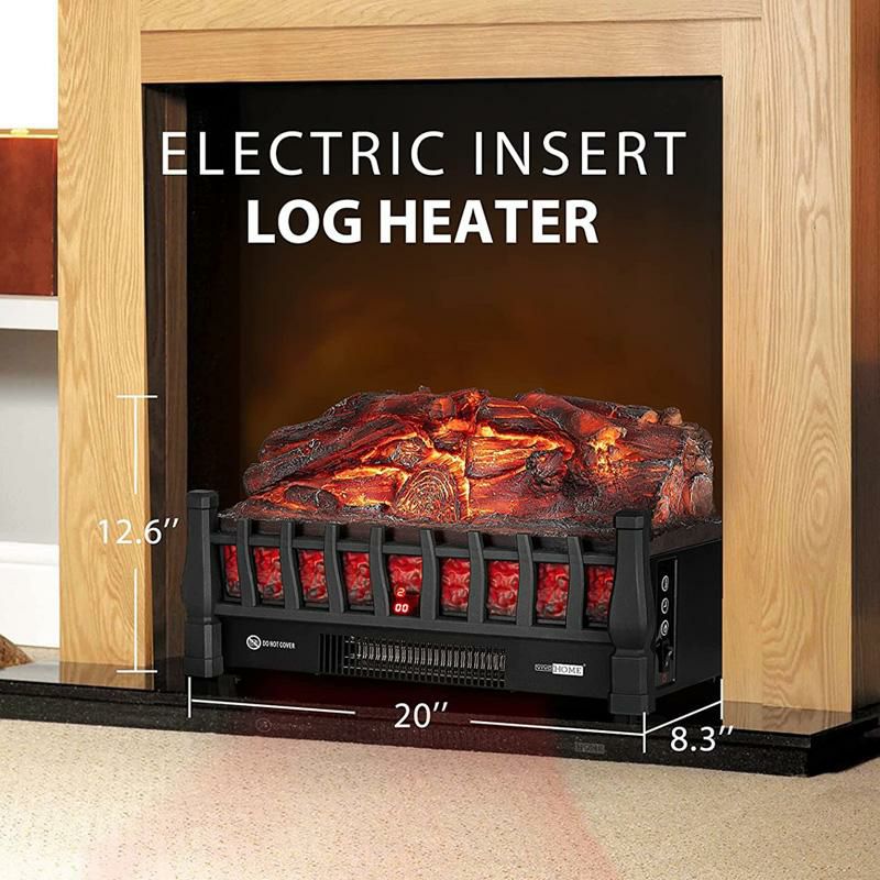 暖炉型ヒーター赤外線電気ストーブリモコン付VIVOHOME110VElectricFireplaceInsertLogQuartzRealisticEmberBedFanHeaterwithInfraredRemoteControllerBlack家電