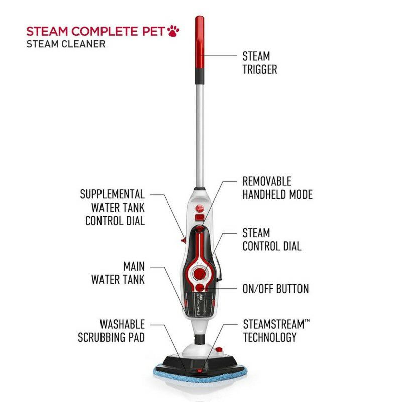 スチームモップクリーナースティックハンディスチーマーHOOVERSteamCompletePetSteamMop,HardFloorSteamCleaner