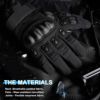 オートバイフルフィンガーグローブタッチスクリーン手袋サイクリングバイクWTACTFULTouchScreenMotorcycleFullFingerGlovesforCyclingMotorbikeATVHuntingHikingRidingClimbingOperatingWorkSportsGloves