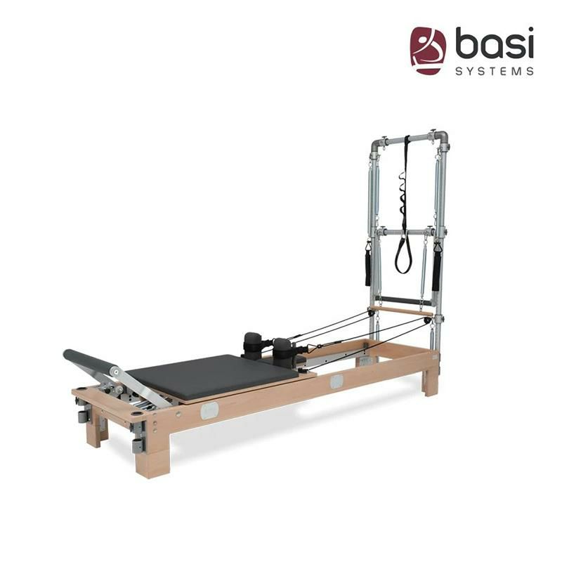 ピラティス リフォーマー ウッド BASI SYSTEMS WOOD PILATES REFORMER WITH HALF-TRAPEZE TOWER  | アルファエスパス