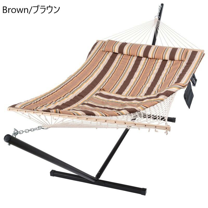 ハンモックスタンド付ダブル2人215kgまでSol72OutdoorMejiasDoubleSpreaderBarHammockwithStand