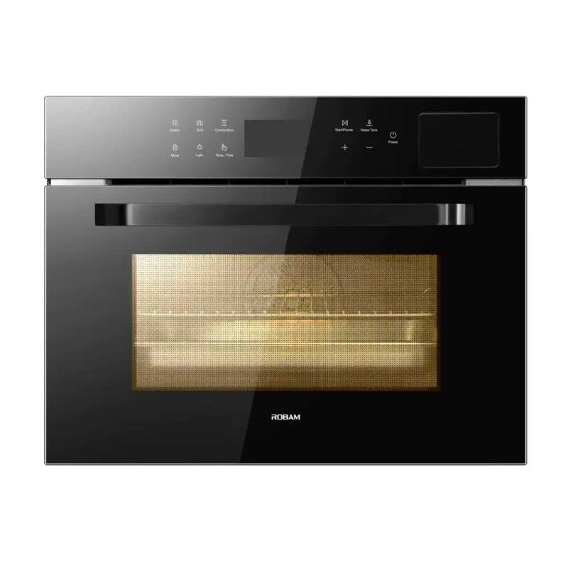 コンベクション スチーム オーブン 多機能 ビルトインタイプ 埋め込み式 大容量 幅61cm Robam 24 in. Premium  Built-in Single Electric Wall Oven with Convection and Steam in Black  Tempered Glass 家電 | アルファエスパス