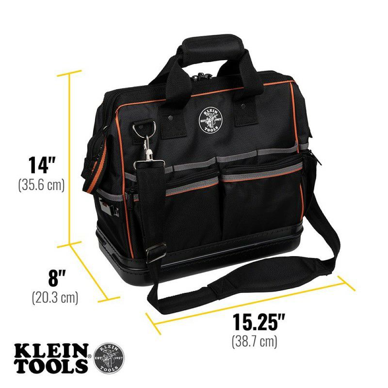 クラインツールLEDライト付き31ポケット工具バッグKleinToolsToolBag,TradesmanProLightedToolBag,31Pockets