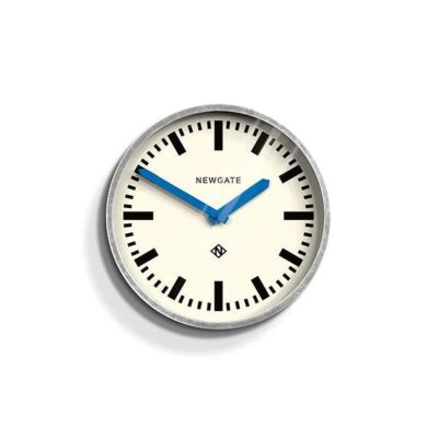 ニューゲート 掛け時計 ウォールクロック 直径30cm ブルー Newgate The Luggage LUGG667GALBL Modern Industrial Wall Clock | Galvanized Metal