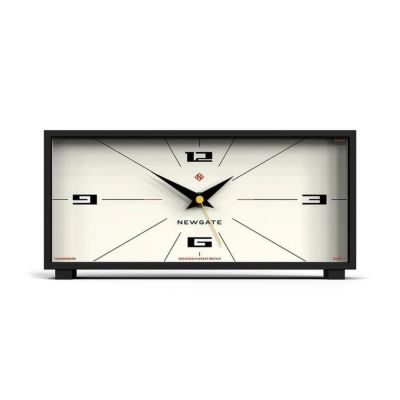 ニューゲート置き時計スクエア四角NewgateThunderbirdMantelMAN/THUN201CKMid-CenturyModernMantelClock|Black&Cream