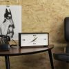 ニューゲート置き時計スクエア四角NewgateThunderbirdMantelMAN/THUN201CKMid-CenturyModernMantelClock|Black&Cream